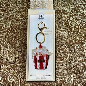NWT Haute Hippie Popcorn Beaded Bag Charm With Original Gift Box